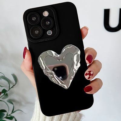 아이폰 블랙콜드 실버 미러 스마트톡 케이스