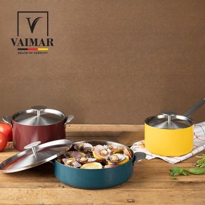 바이마르 퍼스널 컬러 통삼중 스탠 세라믹 냄비 4종