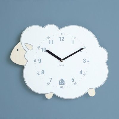 [BEZIT] WHITE LAMB Wall Clock(무소음 벽시계)