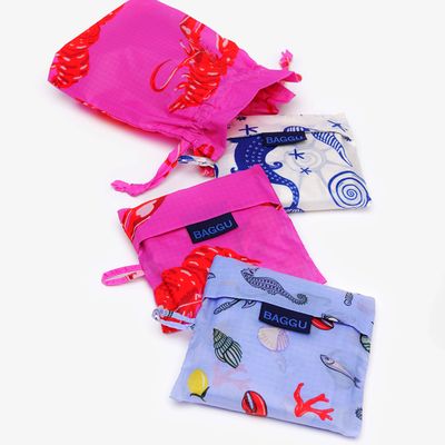 [바쿠백]휴대용 시장가방Sea Creatures 3종 세트