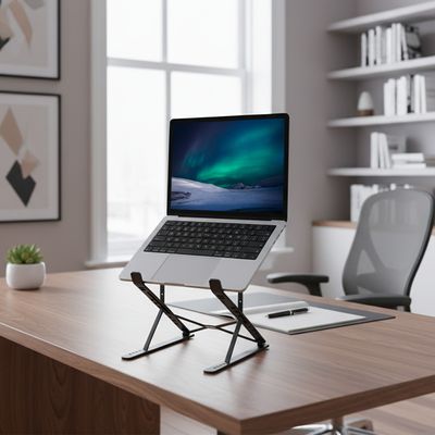 더블앵글 15단 높이조절 접이식 노트북 거치대