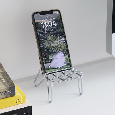 실버 의자 스탠드 핸드폰 거치대