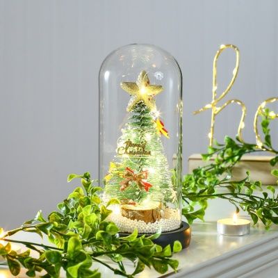 LED 유리돔 크리스마스 트리 무드등(굴뚝집 로고)