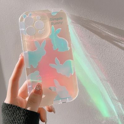 아이폰 14 13 12 11 버니 토끼 홀로그램 필름 케이스