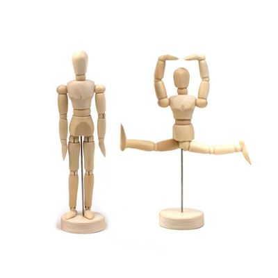 나무 미니 사람 모형 원목 목각 소품 11.4cm(WFPFKID)