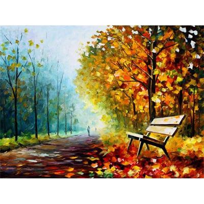 늦가을 풍경 (패브릭) 보석십자수 30x40