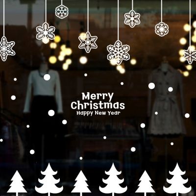 cmi287-눈꽃결정과 작은트리-크리스마스 스티커