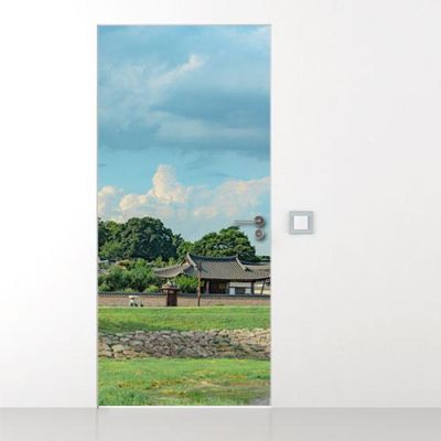 fa128-잔잔한시골풍경_현관문시트지