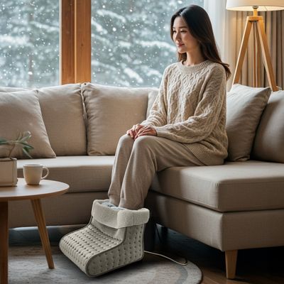 이놀 3단 온도조절 극세사 양모 풋워머 발난로 히터