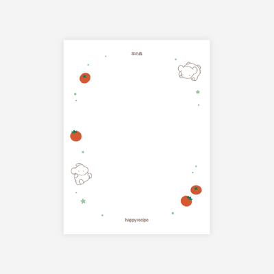 행복 레시피 메모지 - 소금 토마토