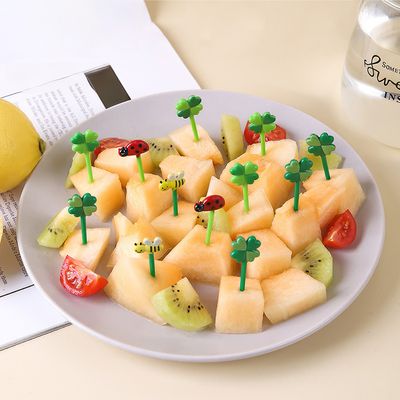 꿀벌 무당벌레 도시락픽 12p 데코픽 과일포크 R713