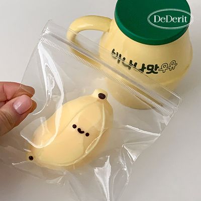 [데데리트]귀여운 과일 바나나 말랑이 스퀴시 슬라임