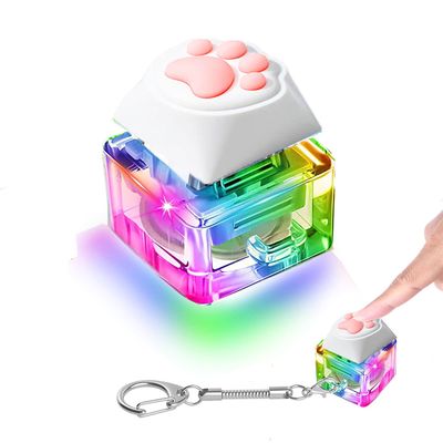 키보드 딸각이 키캡 키링 고양이 발바닥 B2399-O
