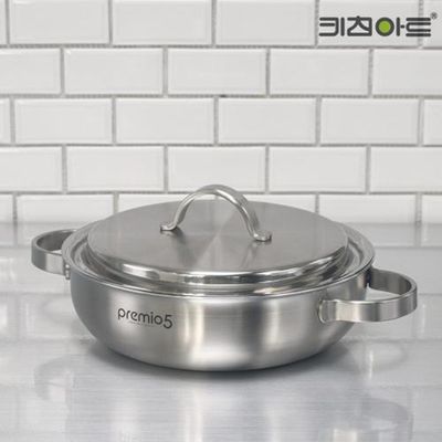 키친아트 프리미오5 통5중 스텐냄비 24cm 전골