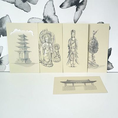 백제 문화유산 엽서 5종 set