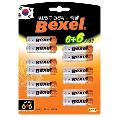 [벡셀] 벡셀알카라인건전지AA (6P+6P) [판/1] 329444