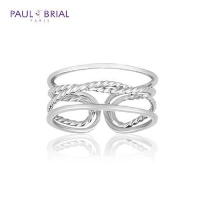 폴브리알 POBR0142 (WG) 네줄 꼬임 반지