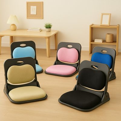 자세 교정 접이식 블랙 좌식의자 볼륨업30T FB5101