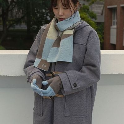 데일리 자수 울 머플러 - 01 스탬프 캣(WE23016)