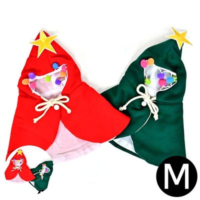 고양이크리스마스 반려견악세사리 펫 이벤트 강아지 크리스마스 폼폼이 후드망토 M 랜덤1개(WFPFQ5D)