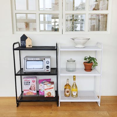 노바리빙 다용도 철제 무타공 스탠딩 수납 선반 