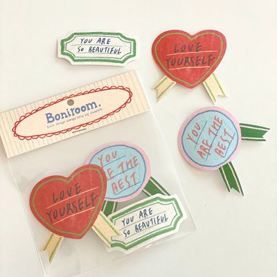 리무버블 스티커 세트 : 메세지