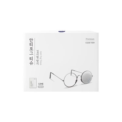자우버 김서림방지 안경닦이 안티포그티슈 120매(1팩)