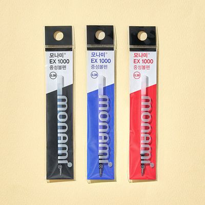 [모나미] 지워지는 볼펜 EX1000 리쥼S 리필심(0.38)