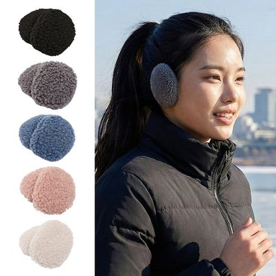 스포츠 방한 귀마개 양털 똑딱이 분리형 러닝 귀도리