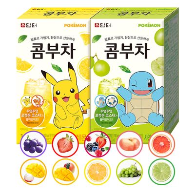 담터 포켓몬 과일 콤부차 10T+10T (10종 택2)
