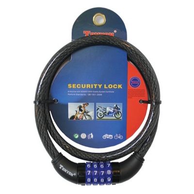 콤비락자전거번호자물쇠중검정두께12mmX길이900mm