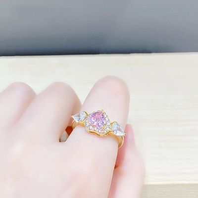 마법소녀 하트 큐빅 반지 러블리 오픈형 패션 우정 링