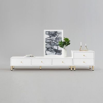 데넬 골드 1단 거실장 세트 (착불)