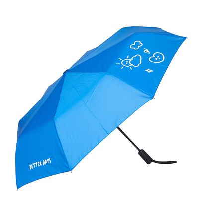 아트박스 3단 자동우산 블루