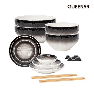 퀸나 스톤 느와르 2인용 식기세트 14P QN-SN14P