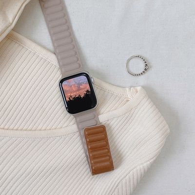 애플워치 가죽스트랩 42mm 베이지