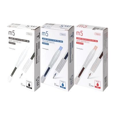 모닝글로리 M5 초저점도펜 0.5mm(흑·청·적) x 12개