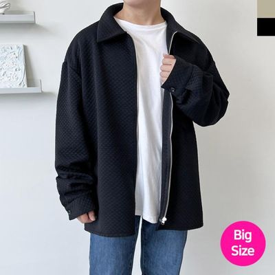 남자 빅사이즈 오버핏 퀄팅 포켓 자켓