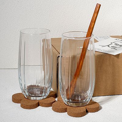 펌킨 긴유리컵 2인세트 (플라워코스터)