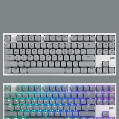지클릭커 기계식 블루투스 키보드 문스톤그레이