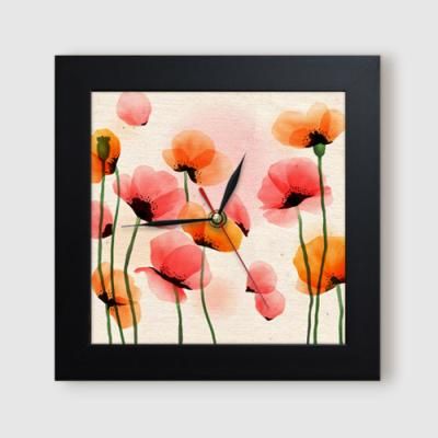 ct885-수채꽃필즈음_미니액자벽시계