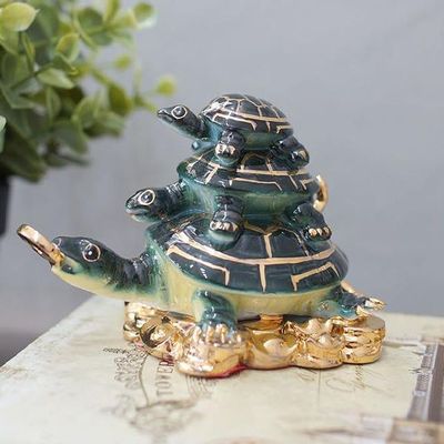 재물복 3마리 등위 거북이(W9DBAFE)