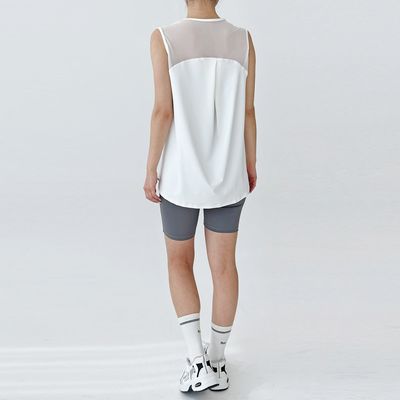 골피아 여성 스포츠 메쉬 커버업 슬리브리스 상의