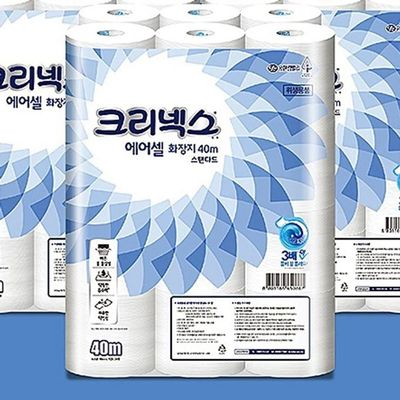 두루마리 40Mx24롤x1팩 화장지 크리넥스 에어셀 롤(WFLSZM3)