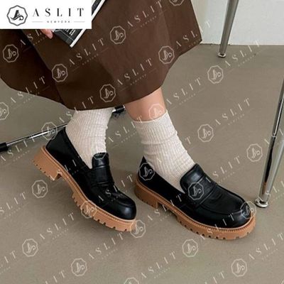 [애슬릿]데일리 학생 스쿨 블랙 통굽 로퍼 슈즈