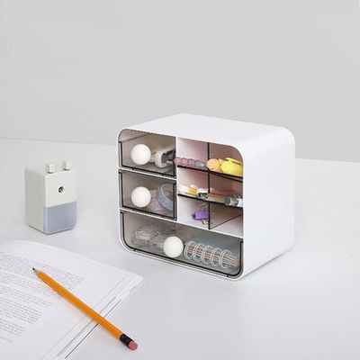 데스크 정리 서랍 펜홀더 연필꽂이 수납함 테리어 소품 정리함(WFJ650C)