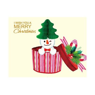 유리컴 카드 허니콤 크리스마스 선물상자