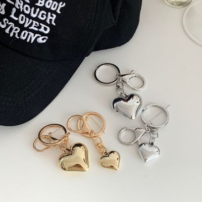 귀여운 하트 골드 실버 메탈 키링 테디베어 에어팟 케