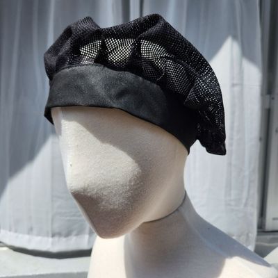 주방 조리모 블랙 메쉬 위생모자(WEF9556)