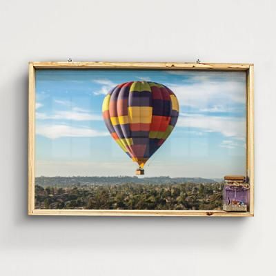 tg595-우드프레임액자_하늘을나는열기구(대형)